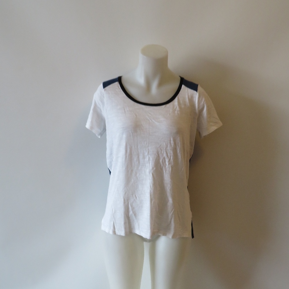 Vince White and Navy Short Sleeve Tee